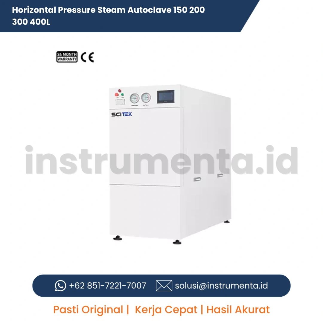 Official Supplier Horizontal Pressure Steam Autoclave Scitek ST-HI Series Sterilisator Uap Industri Rumah Sakit Kapasitas Besar
